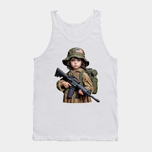 The Little Girl and a Toy Gun Tank Top